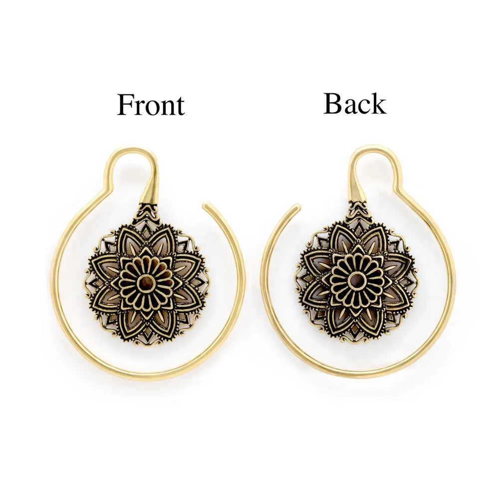 10g Mandala Brass Hanger Earrings — Price Per 2