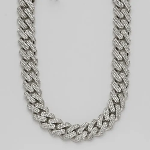 10KW 22.99CTW DIAMOND MIAMI CUBAN NECKLACE