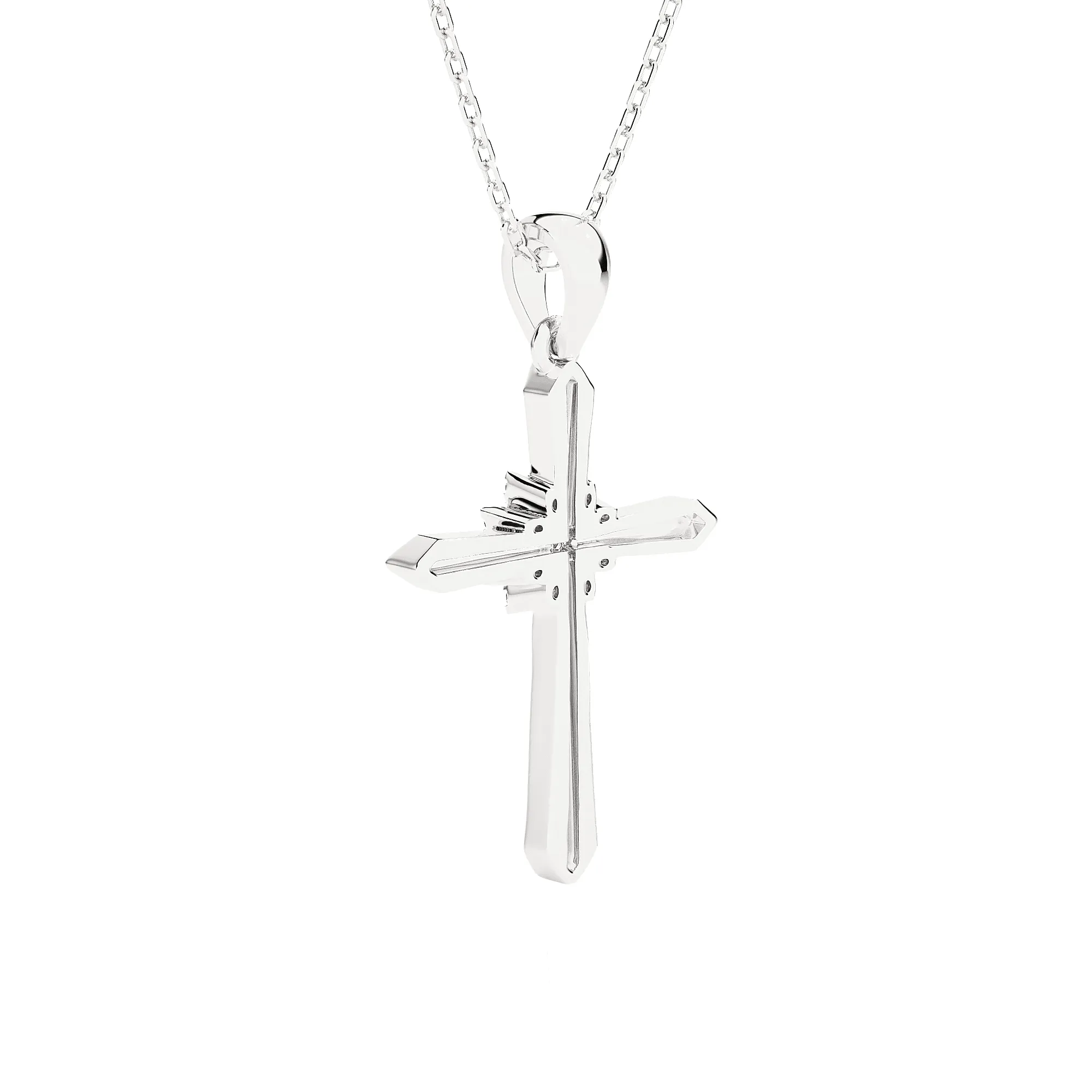 1/20  ctw Round Lab Grown Diamond Cross Pendant