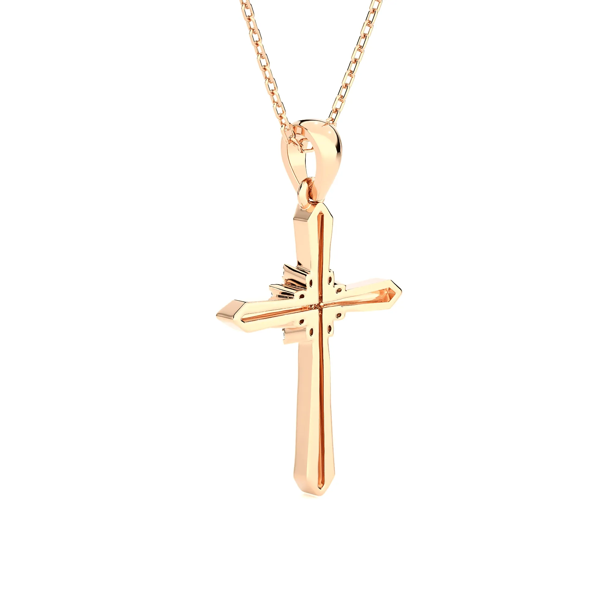 1/20  ctw Round Lab Grown Diamond Cross Pendant