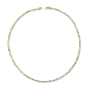 14k Gold & Diamond Tennis Necklace - 7.50ct