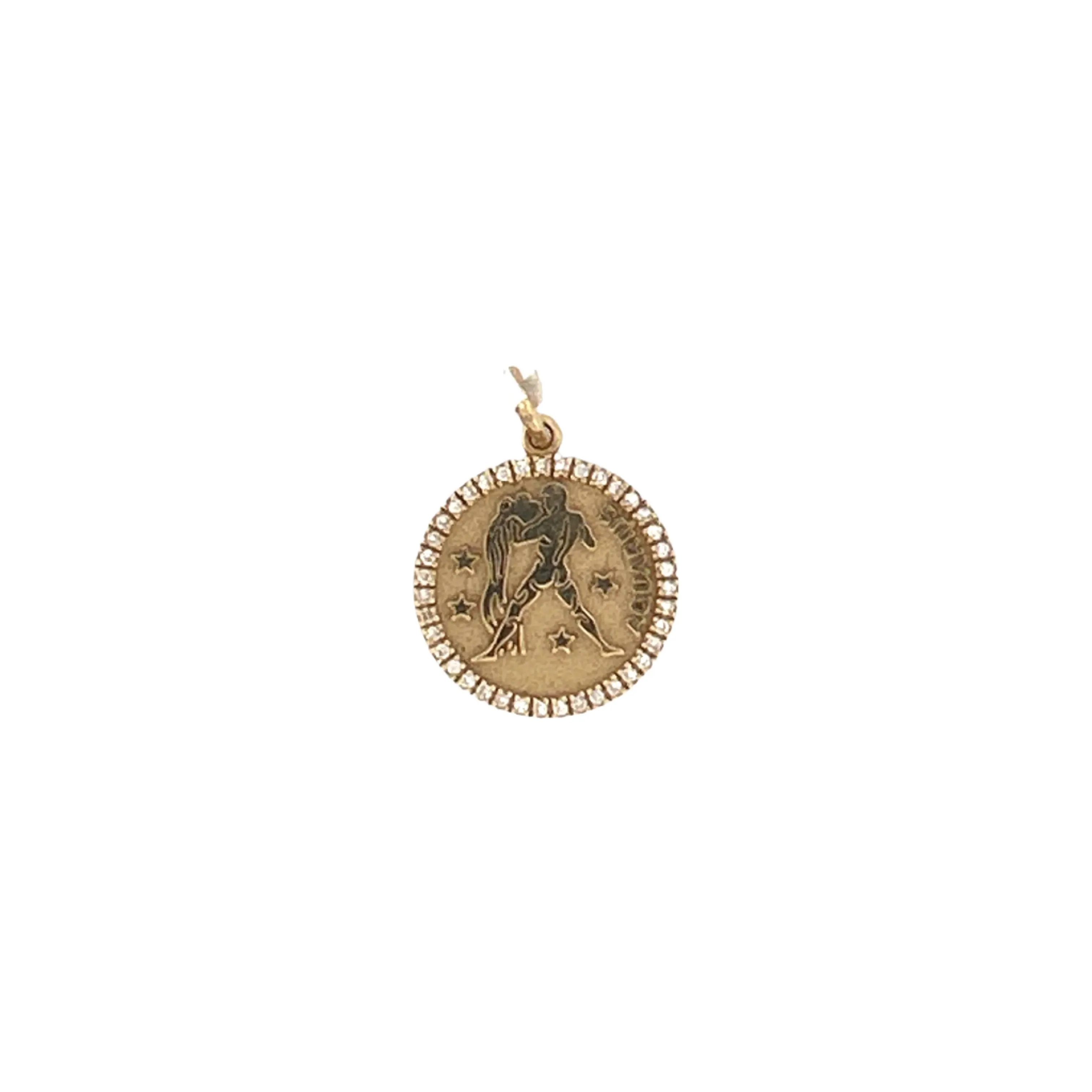 14K Gold Horoscope Pendant With Chain