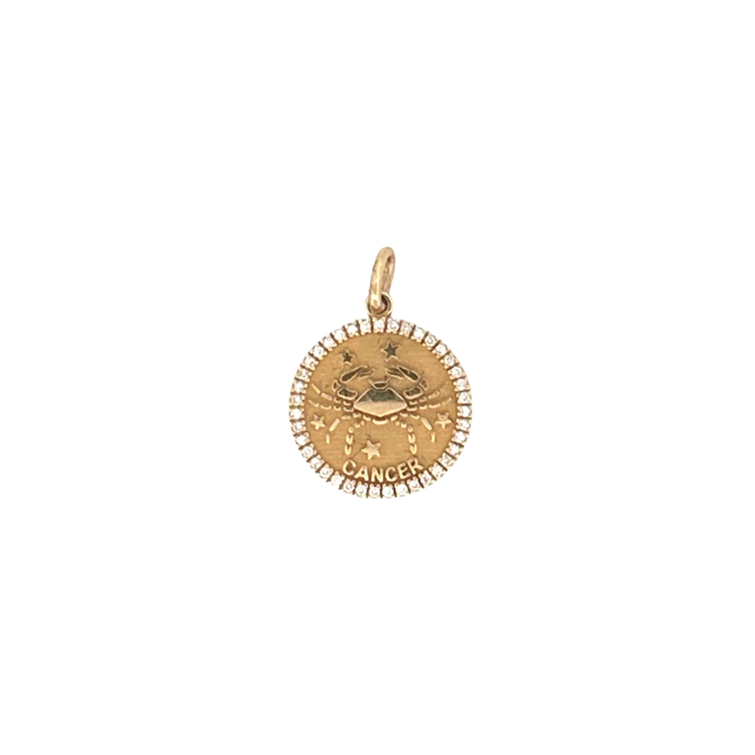 14K Gold Horoscope Pendant With Chain