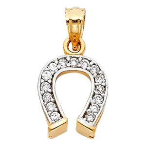 14K LUCKY HORSESHOE PENDANT