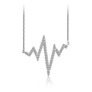 18k Gold Heartbeat Diamond Necklace