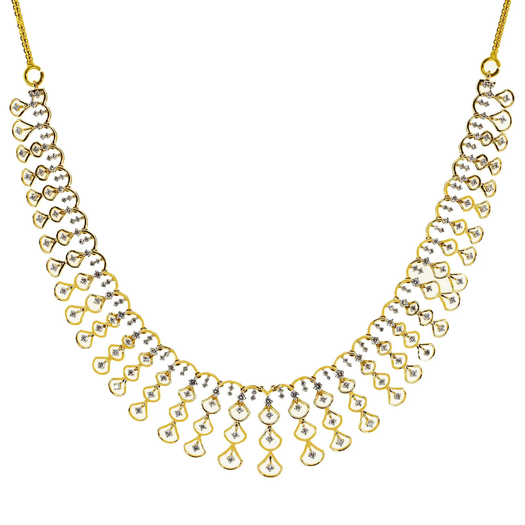 18K Yellow Gold & 2.17 ct Diamond Necklace (23.9 grams)