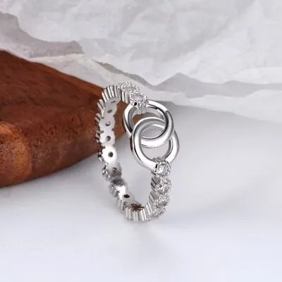 925 Sterling Silver Zircon Ring