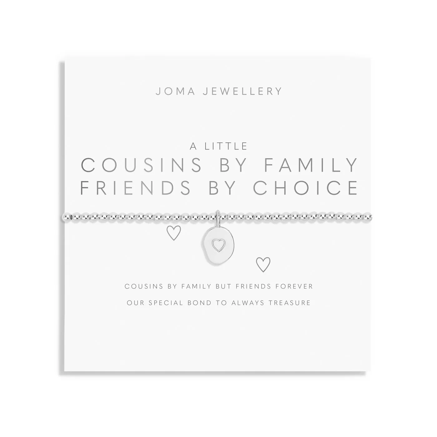 A Little Cousins By Family Friends By Choice Silver Plated Bracelet 7404