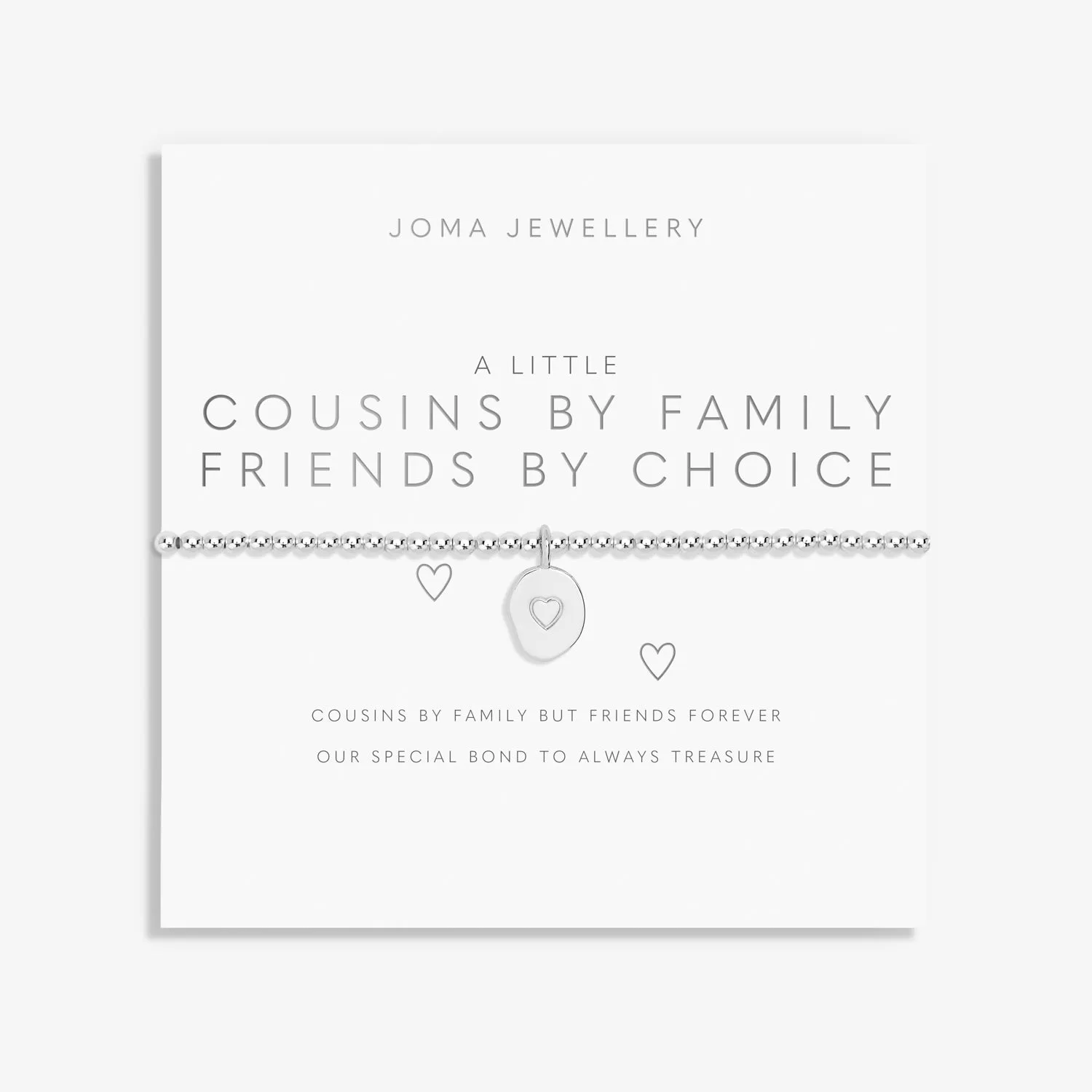 A Little Cousins By Family Friends By Choice Silver Plated Bracelet 7404