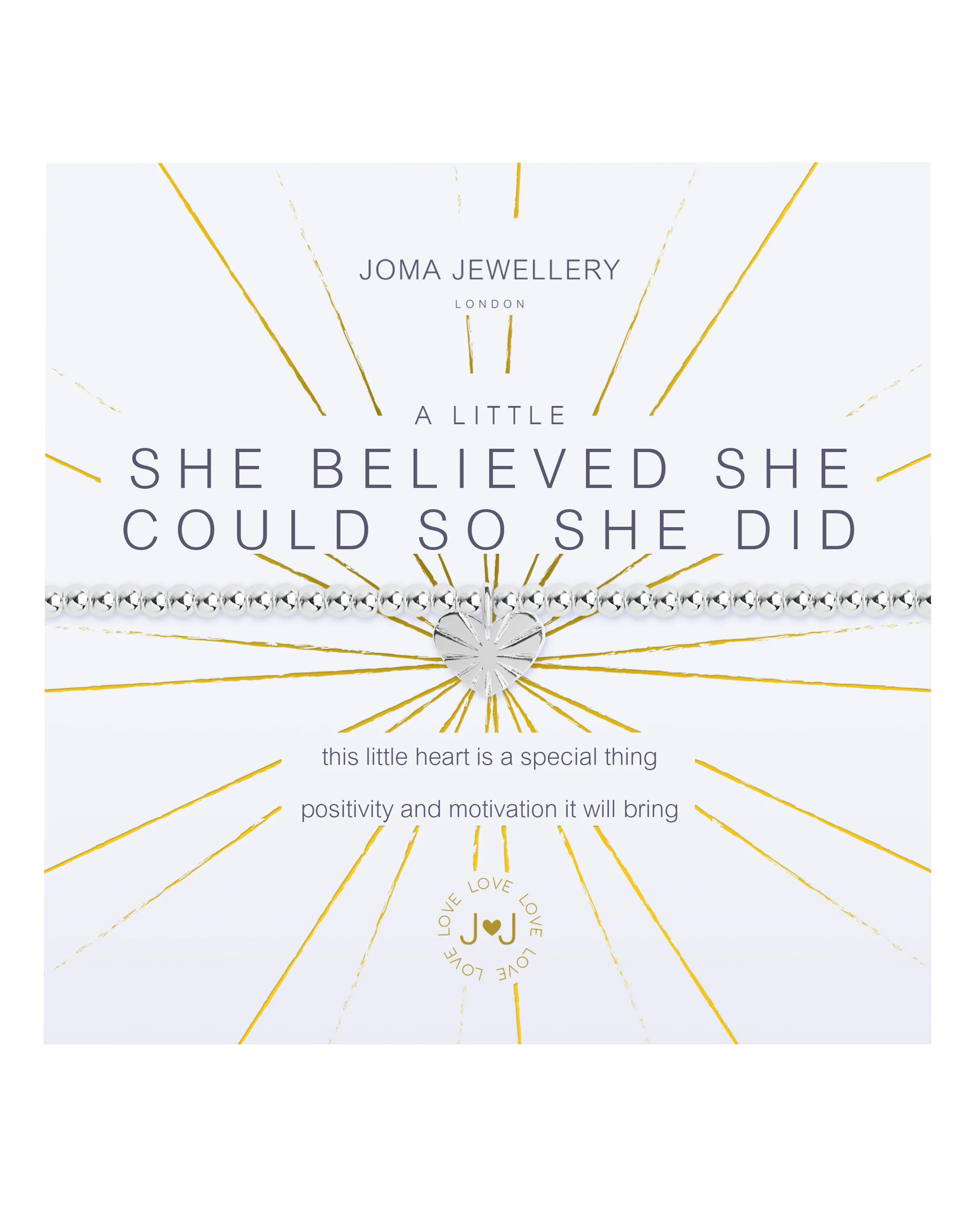 A Little 'She Believed She Could' Bracelet in Gold