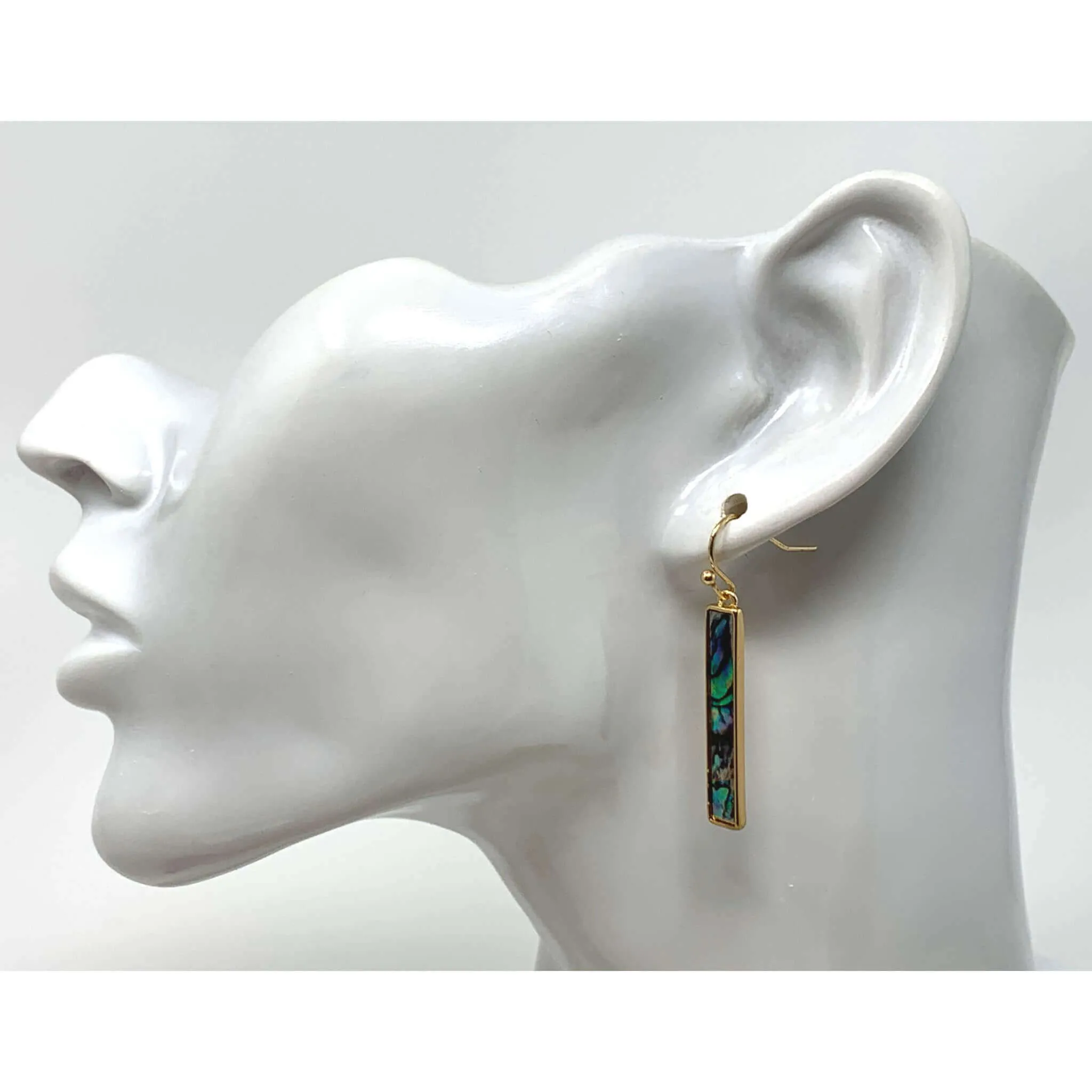 Abalone Shell Bar Earrings