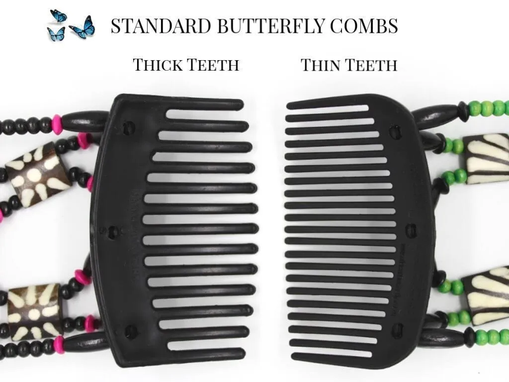 African Butterfly Hair Comb - Beada Tube Blonde 47