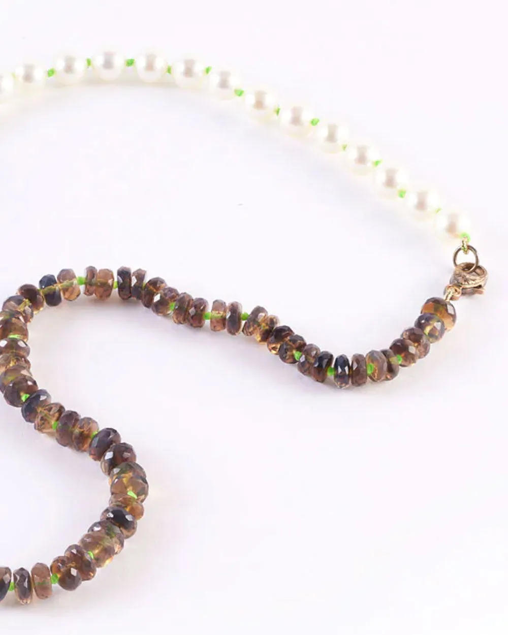 Akoya Pearl and Opal Bead Necklace