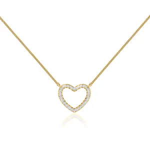 ARMELLE - Heart Lab Diamond Necklace 18k Yellow Gold