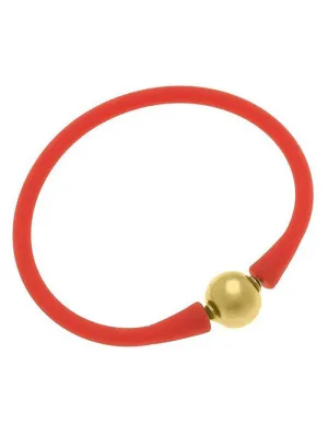 Bali Bracelet Gold Ball Bead - Orange