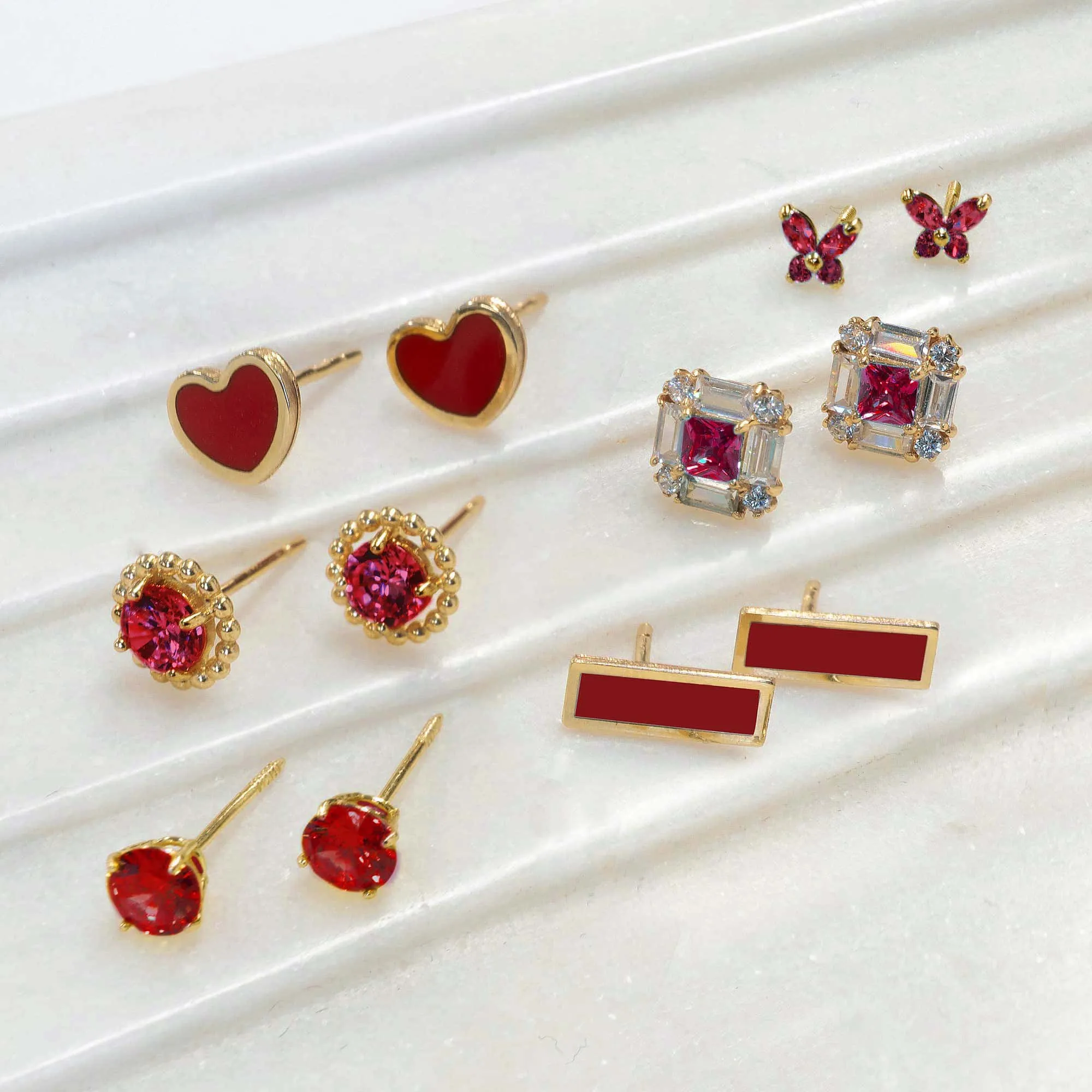 Birthstone Studs Garnet