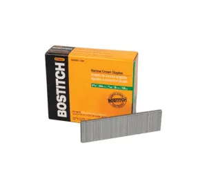 Bostitch 7/32 in. W X 1-3/8 in. L Stainless Steel Finish Staples 18 Ga. 1000 pk