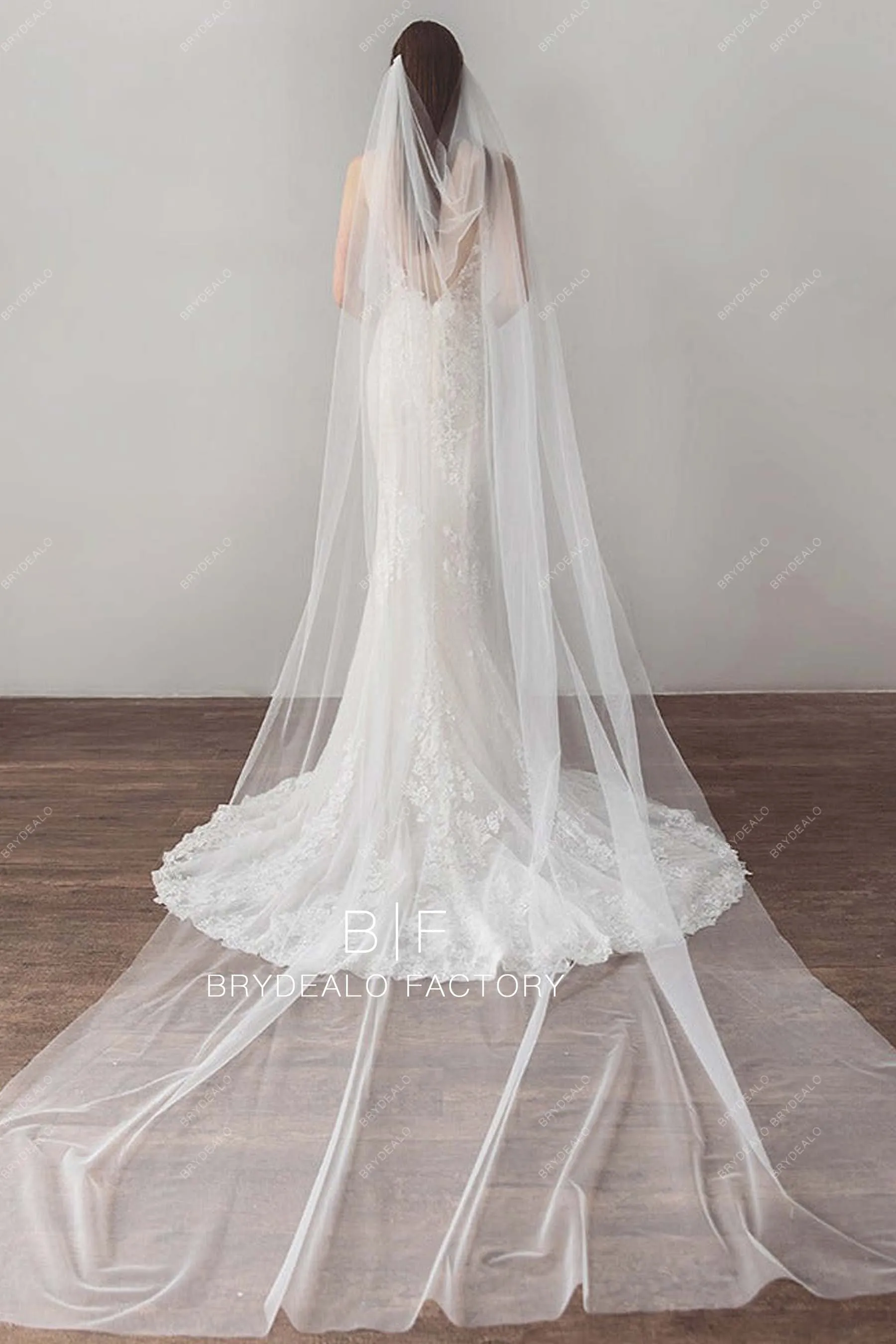 Cathedral Length Wedding Veil Wholesale Plain Tulle Veil