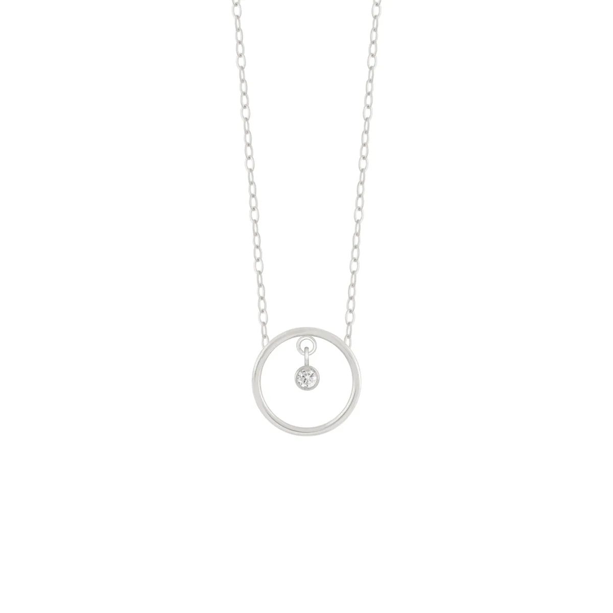 Circle Dimond Chain Necklace