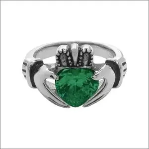 Claddagh Emerald Ring