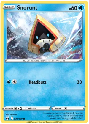 [Collector Troves] Pokemon Sword & Shield Crown Zenith Snorunt Card