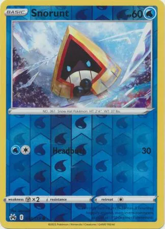 [Collector Troves] Pokemon Sword & Shield Crown Zenith Snorunt Card