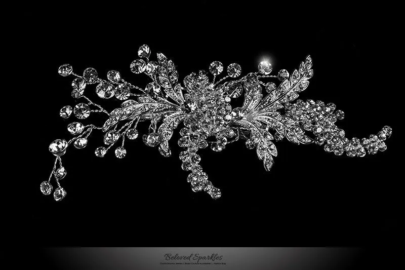 Connie Leaf Spray Hair Clip | Swarovski Crystal