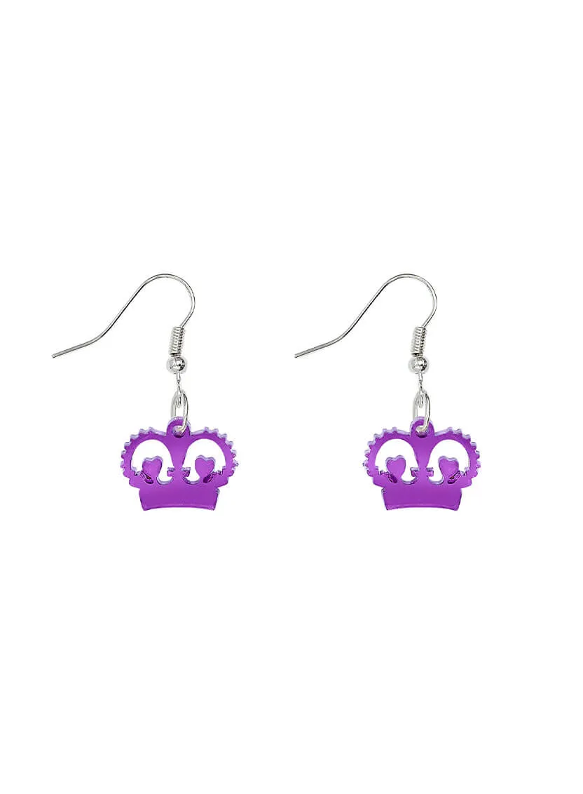 Crown Charm Earrings