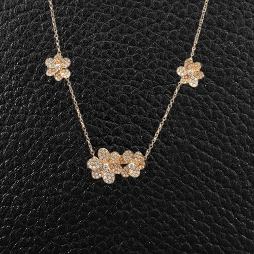 Diamond Flower Necklace