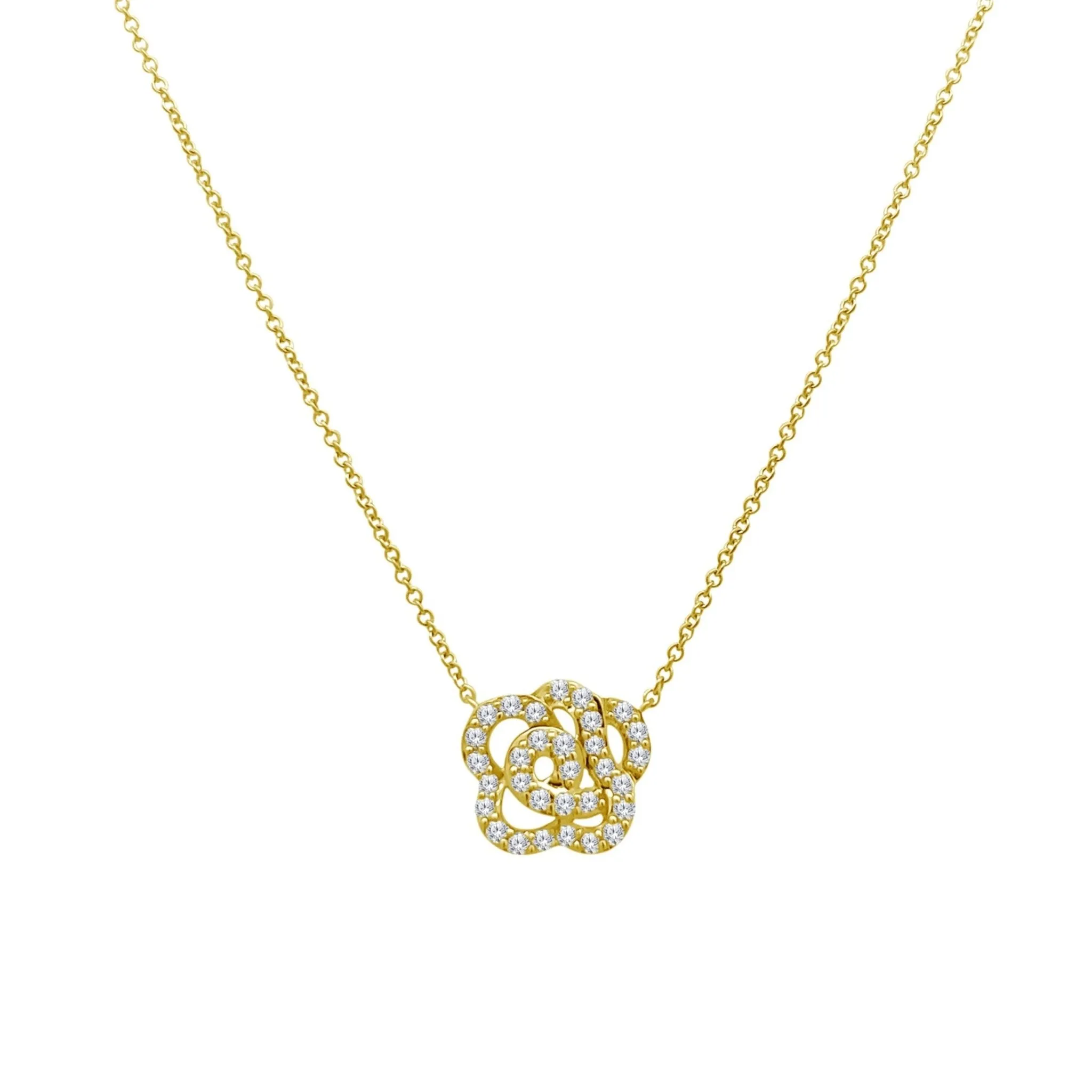 Diamond Rose Necklace