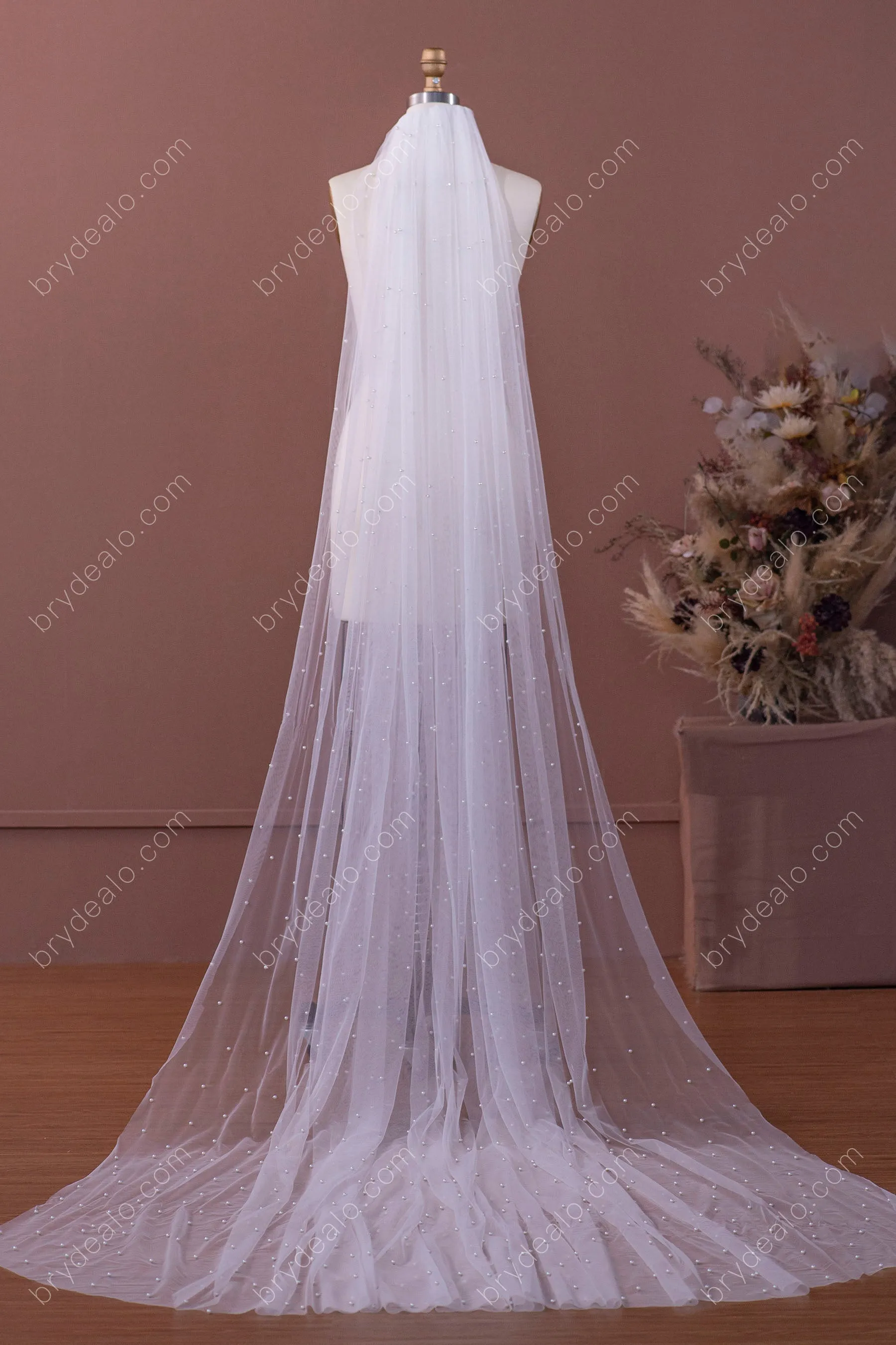 Eternal Pearls Cathedral Length Bridal Veil