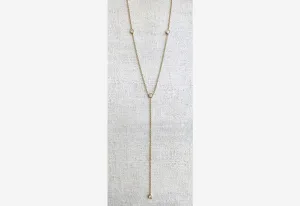 Four Diamond Drop Necklace