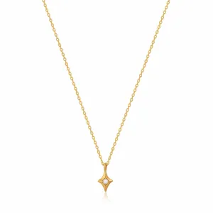 Gold Star Kyoto Opal Pendant Necklace