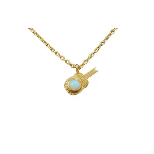 Gold Vermeil Ethiopian Opal Guitar Charm Pendant