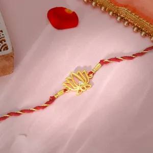 Golden Kamal Rakhi