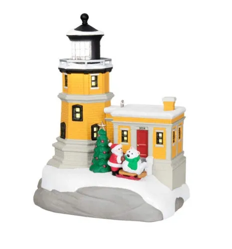 Holiday Lighthouse 2024 Ornament With Light