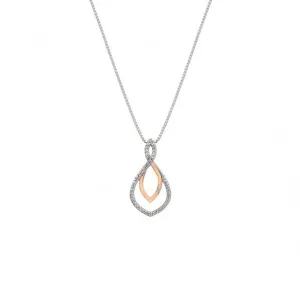 Hot Diamonds Harmony White Topaz Pendant Rose Gold DP734