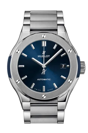 Hublot Classic Fusion Blue Titanium Bracelet 45mm 510.NX.7170.NX