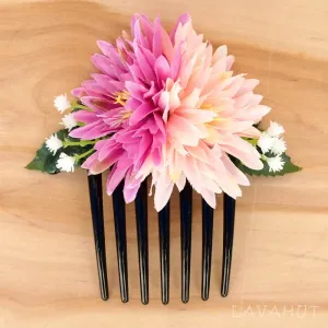 Island Mums Orange/Purple Hawaiian Hair Comb