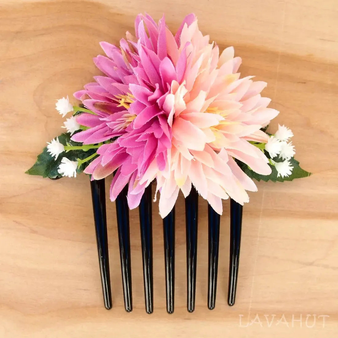 Island Mums Orange/Purple Hawaiian Hair Comb