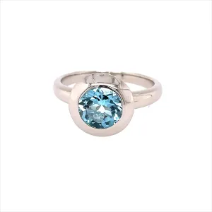 Kaleidoscope Round Blue Topaz Ring