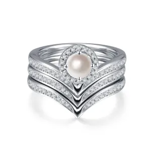 Love Pearl Ring Set