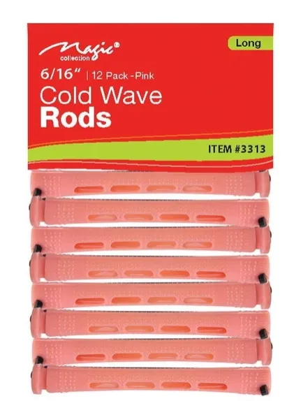 MAGIC COLLECTION COLD WAVE RODS 6/16"  12 PIECES  - PINK