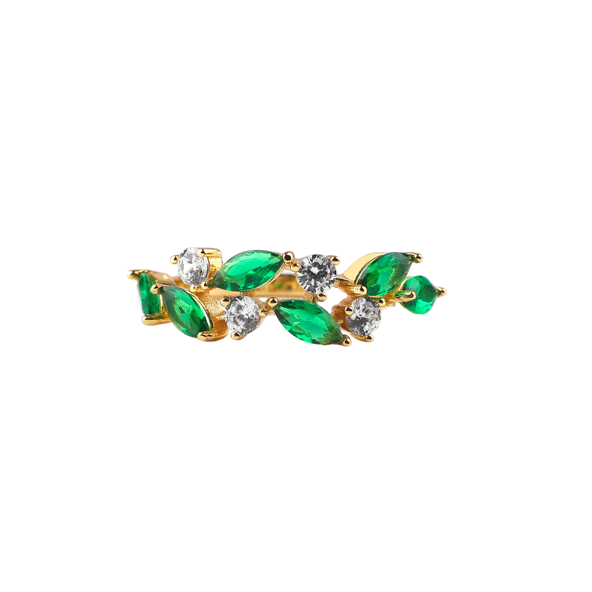 Marquis Gemstone New Leaf Ring