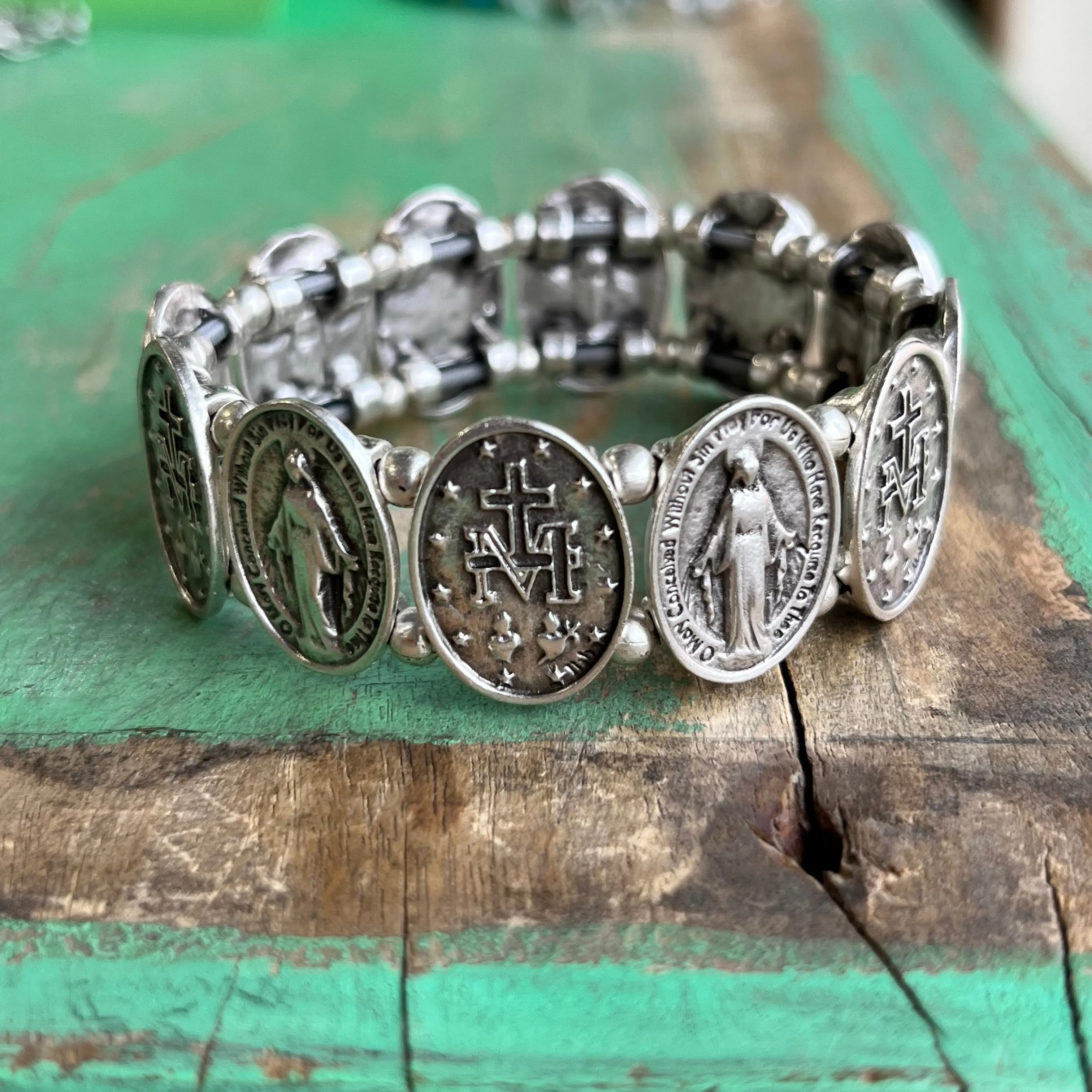 Miraculous Medal Stretch Turkish Bracelet