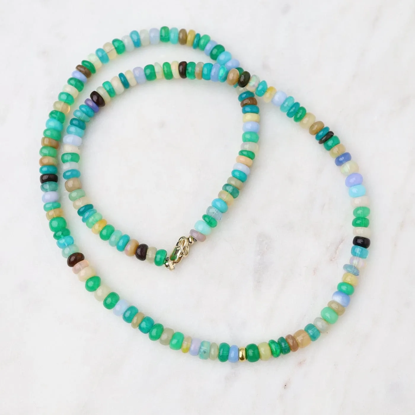 Multi Green & Blue Opal Necklace