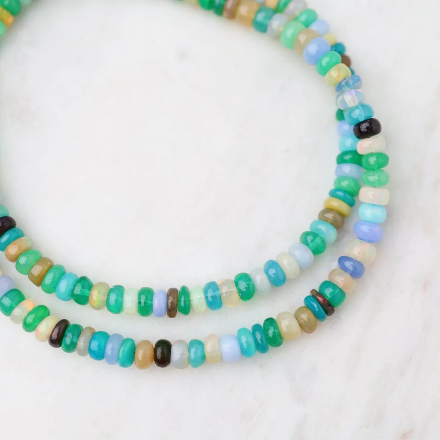 Multi Green & Blue Opal Necklace