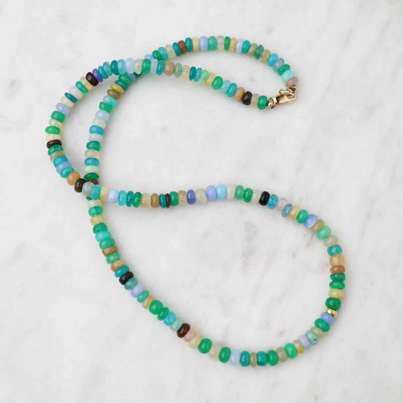 Multi Green & Blue Opal Necklace