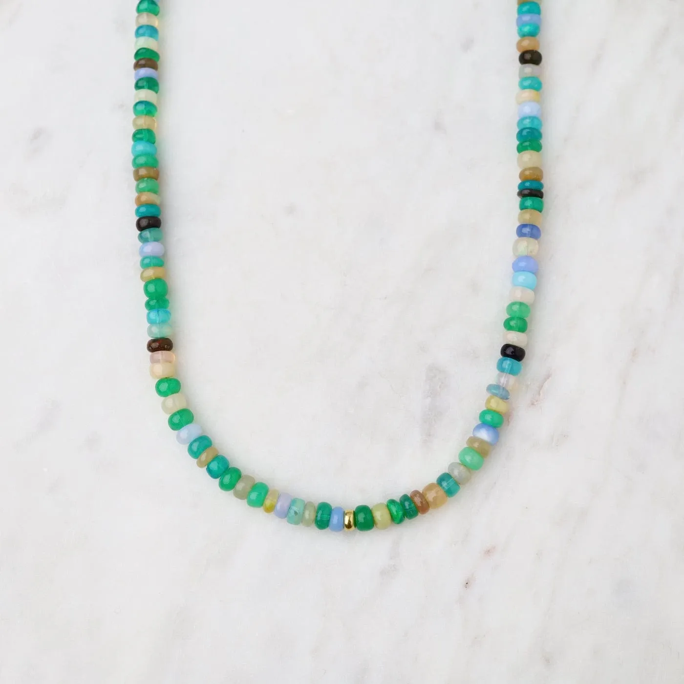 Multi Green & Blue Opal Necklace