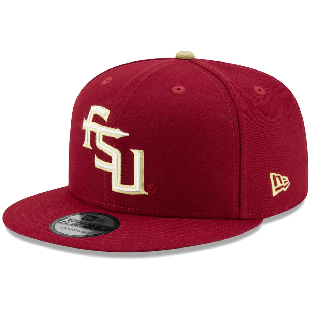 New Era Stacked FSU Logo 950 Flat Bill Snap Back Cap - Garnet